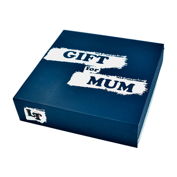 Gift box in with blue cover