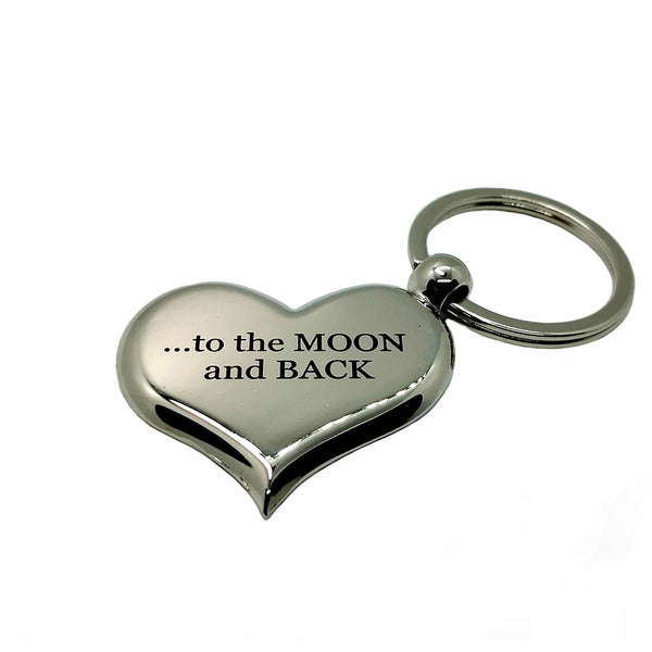 Heart keyring back