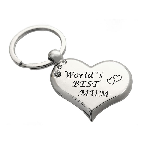 Engraved heart keyring